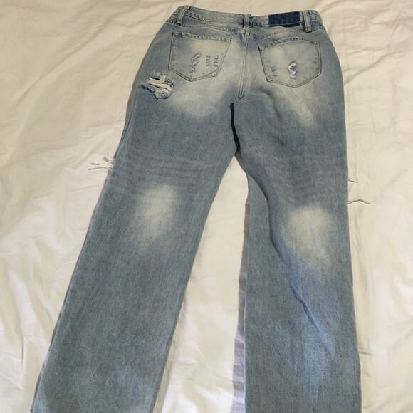 Insane Gene High Rise Destroyed Loose Straight Jeans Size 9/28 - Picture 7 of 14